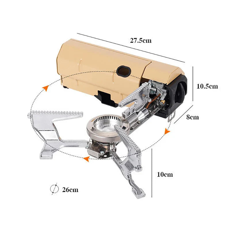 Tragbarer Camping-Gaskocher 2600W + Geschenk